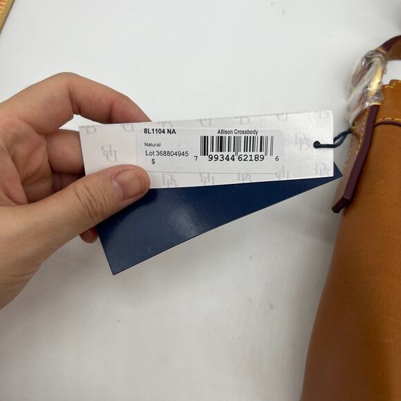 Dooney & Bourke Florentine Leather Allison Crossbody Natural Brown - Picture 4 of 15